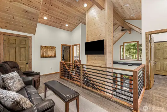 Upstairs TV Area with swivel TV