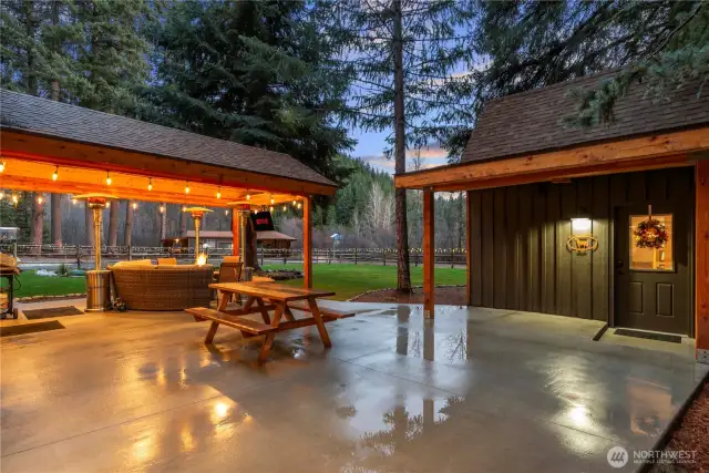 Patio and entrance to Cottage