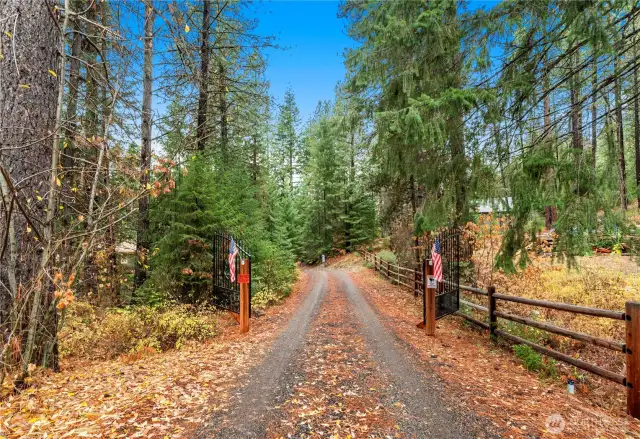 Gated Entrance to lot off the end of Meadow Drive