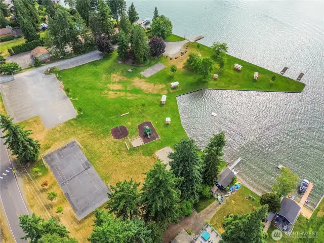 View of Church Lake private community park