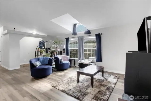 Living room looking towards entry
