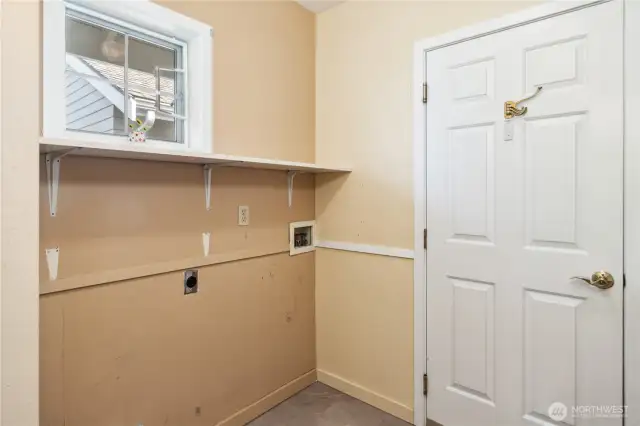 Utility area off garage