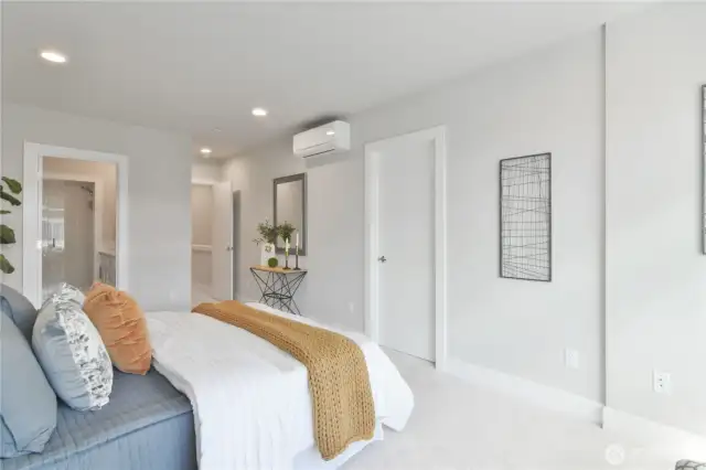 Primary bedroom with spacious walk-in closet