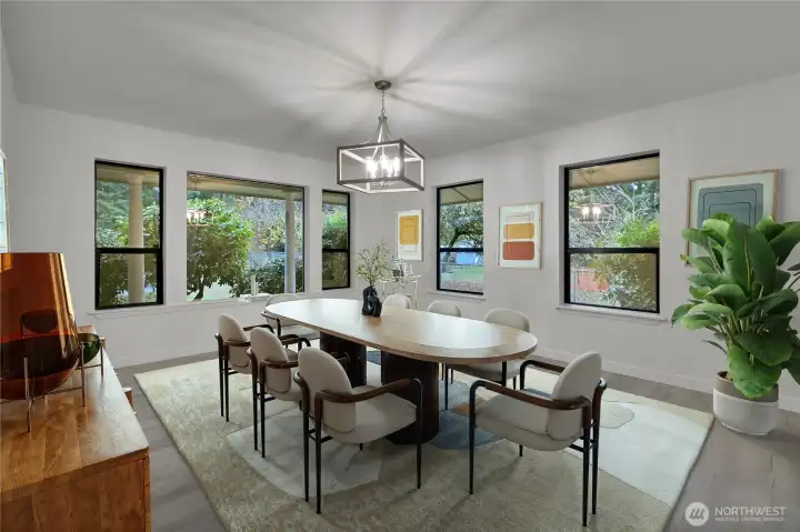 Dining area- virtually staged