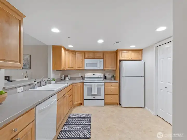 Large Pantry Space Beside Refrigerator