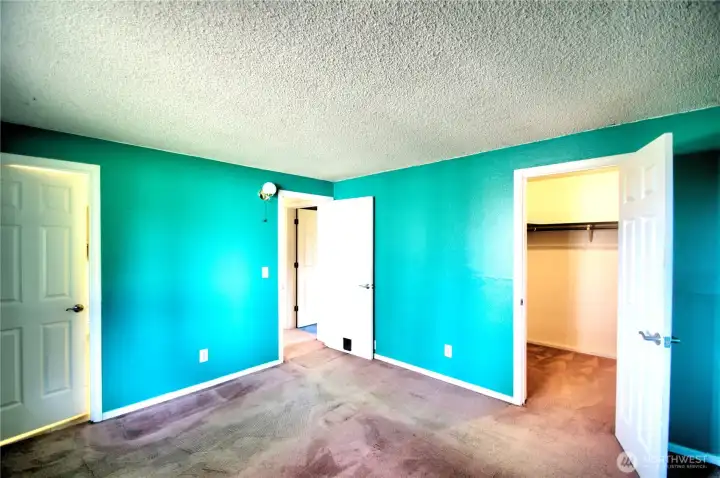 Primary bedroom with 3/4 bath and WI closet