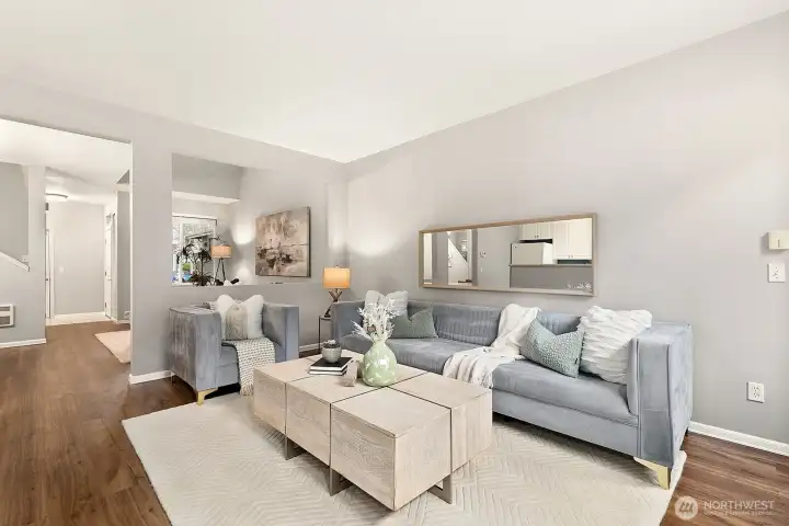 Looking back to garage enterance.