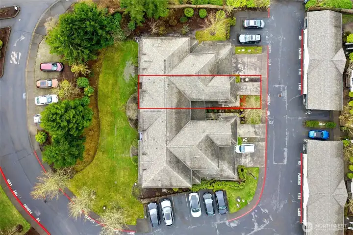 Roof are approx. 5 yrs old and just cleaned. All uncovered parking spaces are open to visitors.