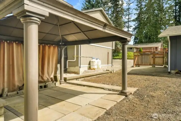 Gazebo in rear yard