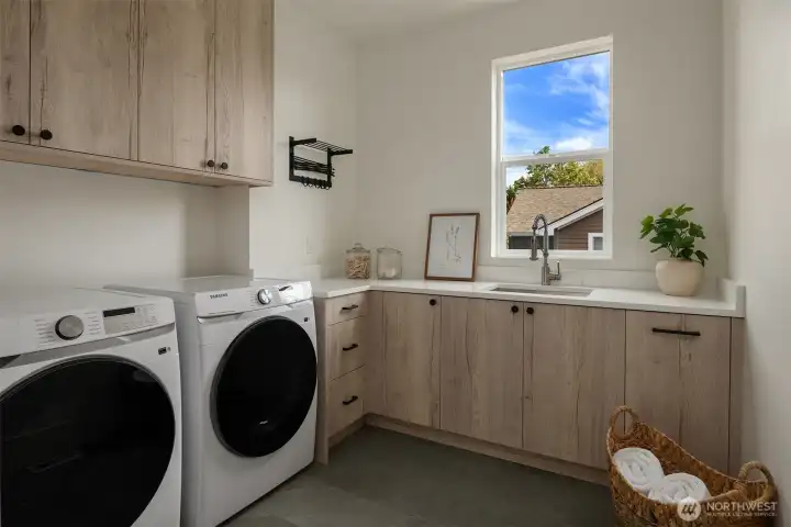 Laundry on second level