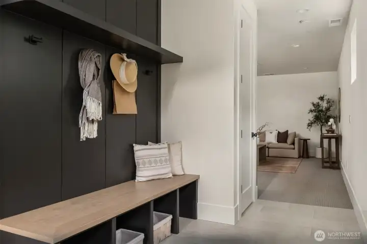 Mudroom/area off garage on lower level