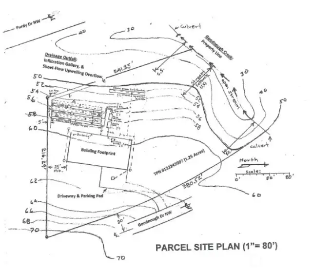 site plan with septic location for reference