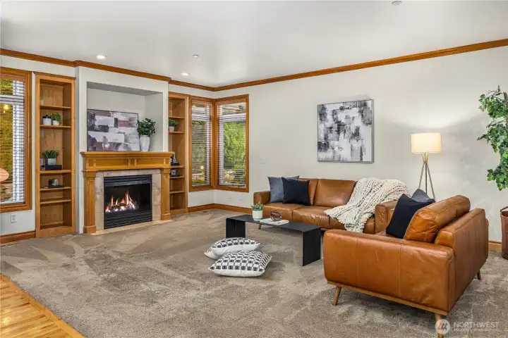 Enjoy connected living with the kitchen open to both the dining area and family room.