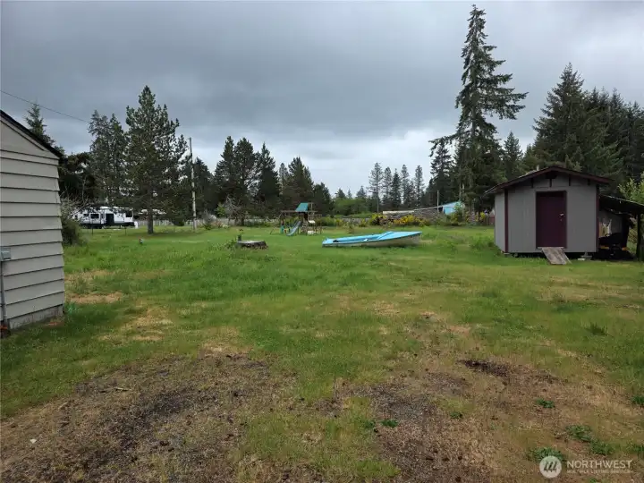 Large 1.1 acre lot just outside city limits w/power for RV's