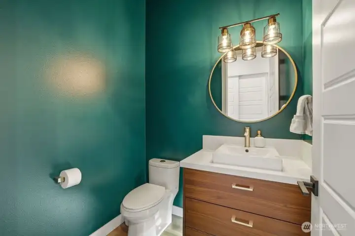 Main level powder room