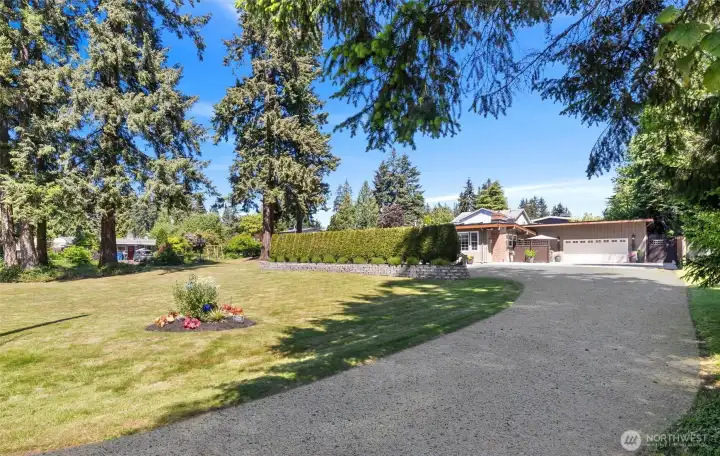 Main driveway, west side