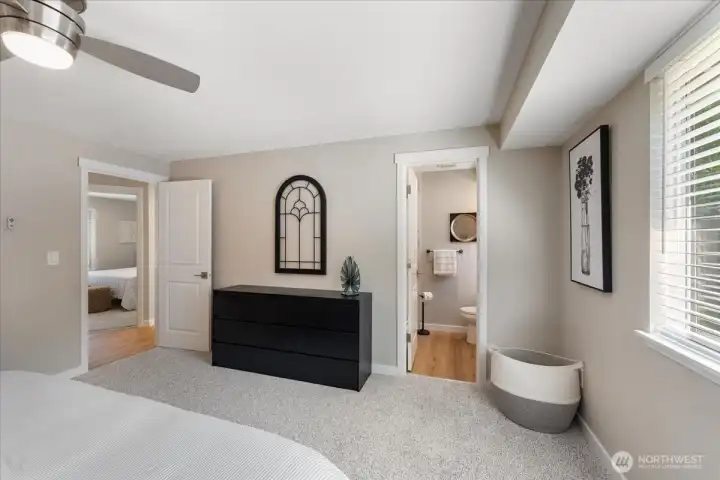 New carpet, a ceiling fan to keep cool and an updated Primary Bath. New carpet, a ceiling fan to keep cool and an updated Primary Bath.