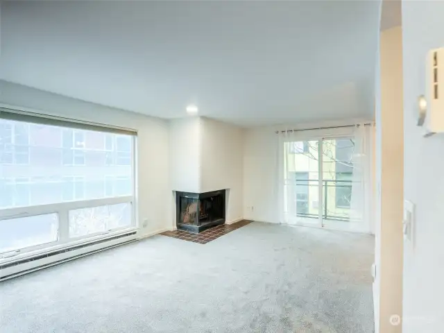 Gorgeous living room with new carpet!