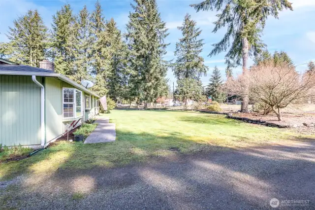 Northern View To Street And Graveled Driveway