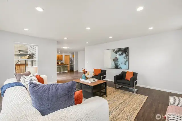 Another view of family room, looking back to kitchen.