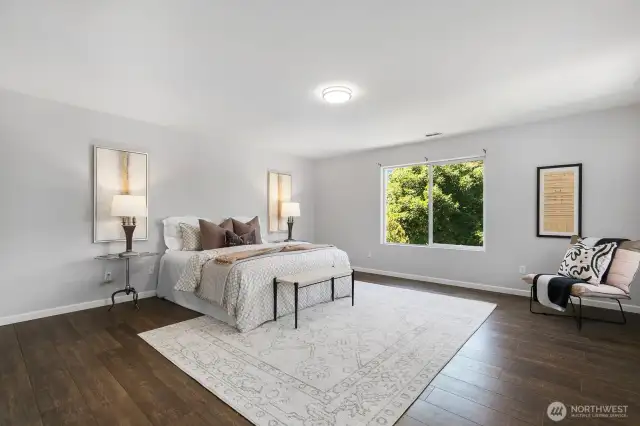Over-sized primary suite offers os much space!
