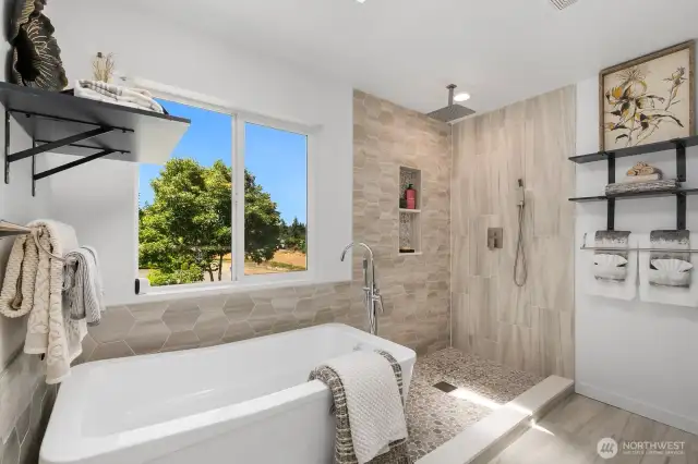 Spa-like bath space.