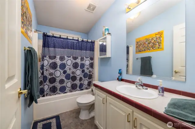 2nd bathroom is close to the other two bedrooms.
