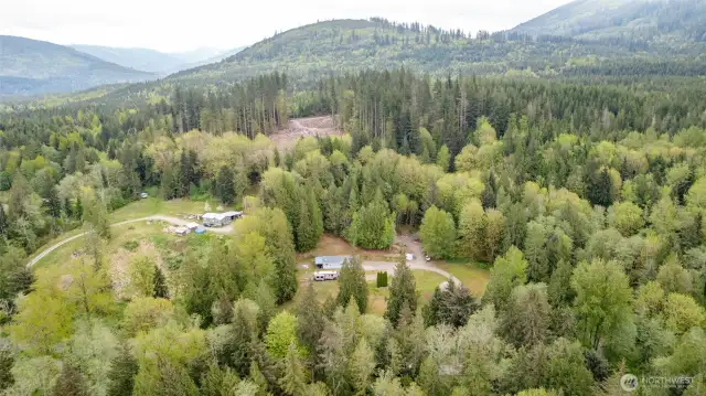 Arial view of the home.