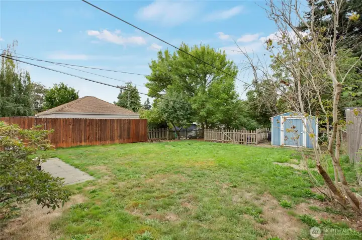 Fully Fenced Backyard
