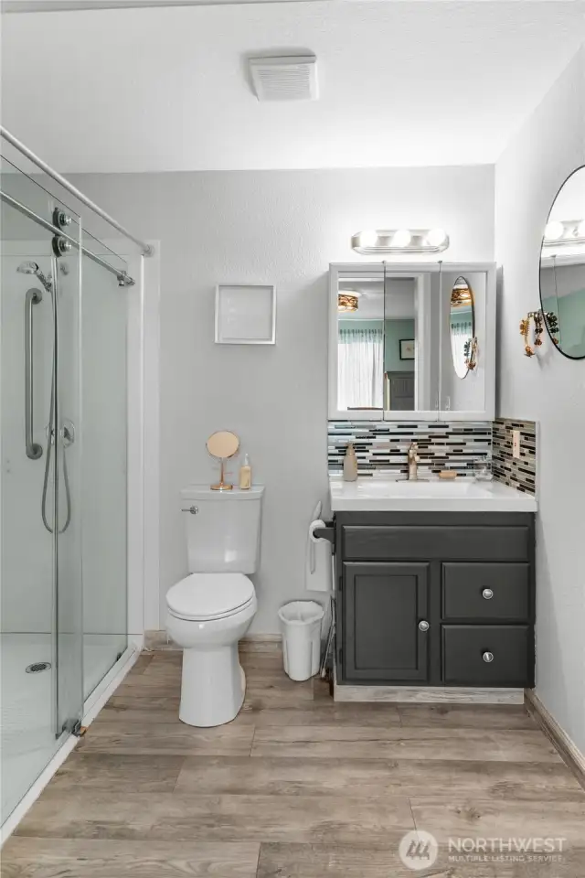 Bathroom connected to the primary bedroom.