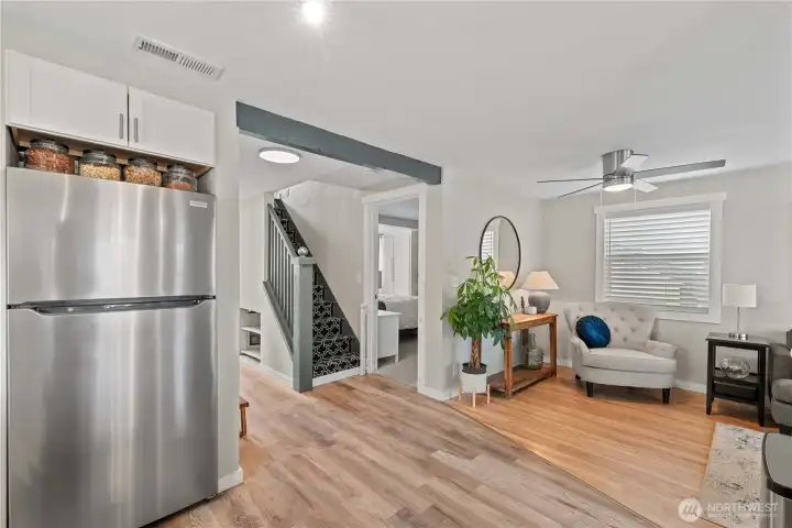 To upstairs and main level bedroom