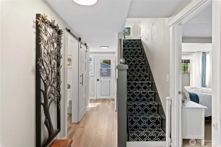Hallway to laundry and backyard