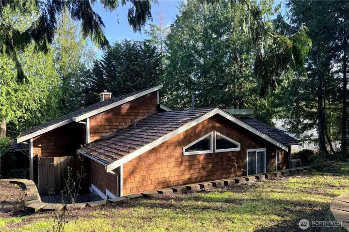 82 Machias Loop backyard viewpoint towards the home