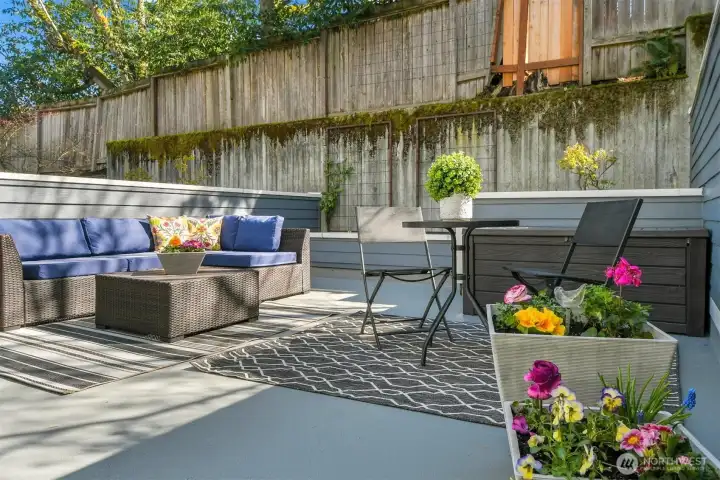 The completely private patio attached to #111 is such a rare find.