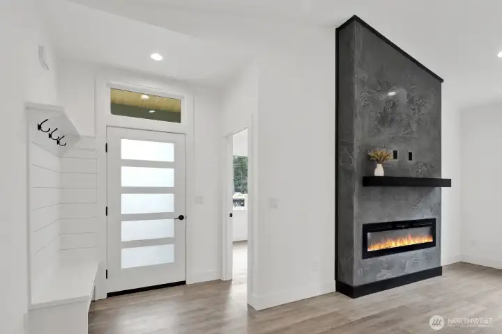 Inviting entry leading into open-concept living space