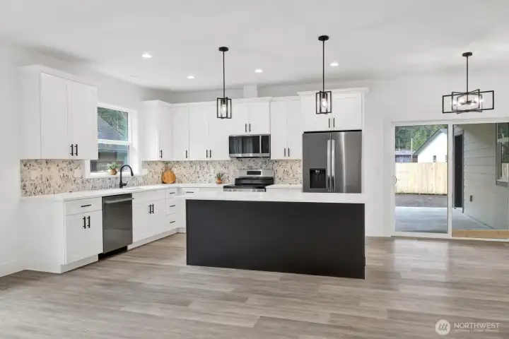 Dining space with easy access to covered patio