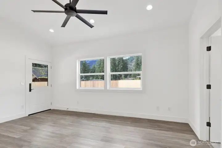 Primary bedroom with private access to covered patio