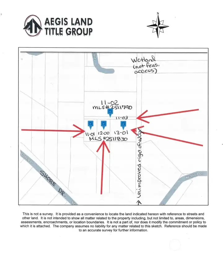 Parcel map with blue dots of lots for sale, note 2 separate listings.