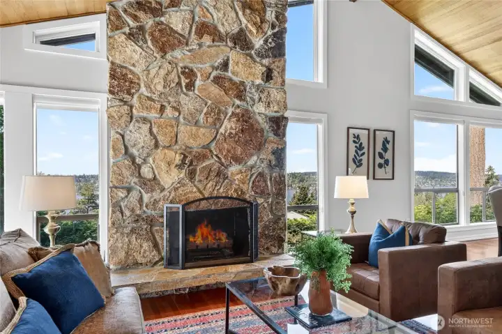 Gas fireplace further enhances the warm hug of this home.