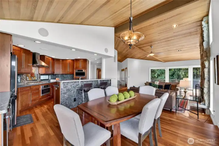 Pretty and warm hardwoods throughout the entire main floor.
