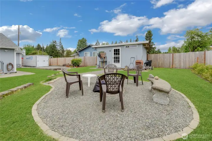 Firepit in back yard