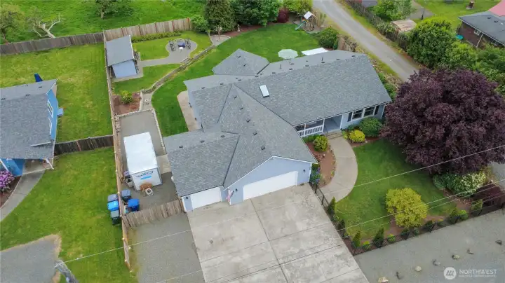 Great view of new roof.