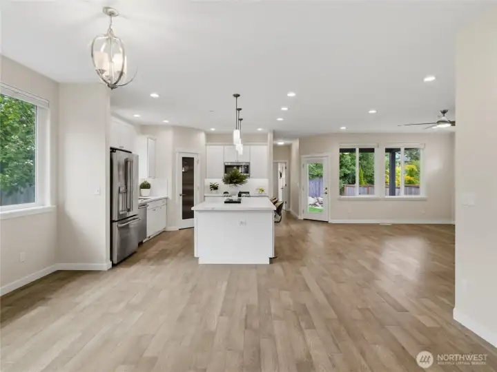 spacious dining area
