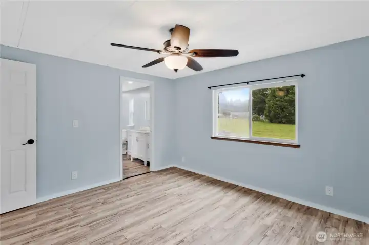 Generous sized Primary Bedroom with its own full bathroom