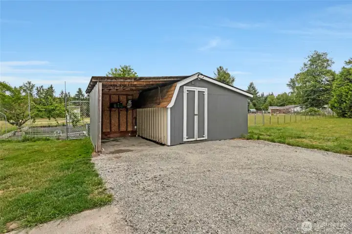 Large shed with its own electrical and lighting