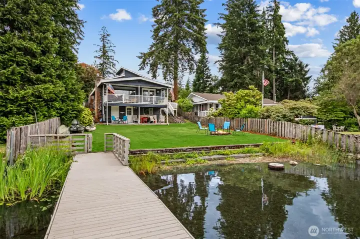 With 48 feet of gentle, low-bank shoreline and easy steps into the water the property offers easy access to the lake. Enjoy swimming, paddling, and relaxing right at the water’s edge. With no public access you can enjoy year round fishing from this privately stocked lake.