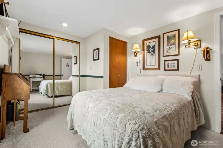 Bedroom #4, with dual closets.