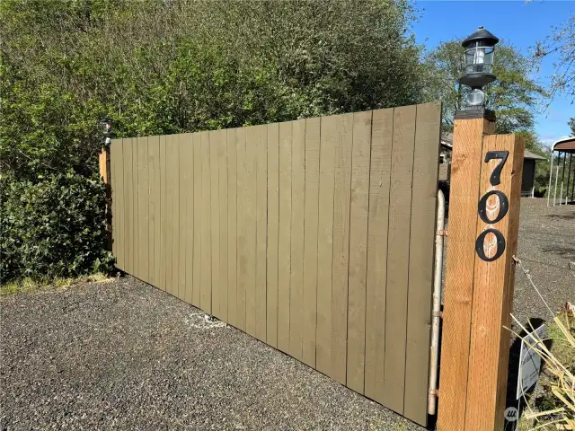 Gated entrance adds security and privacy