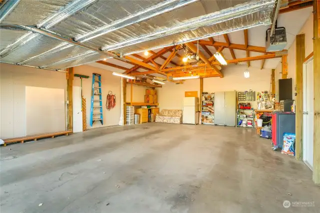 Have you ever seen such an immaculate shop/two-car garage!? It's insulated, heated, and super clean!