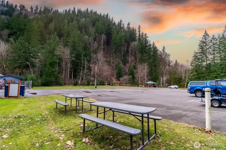 Picnic area at clubhouse